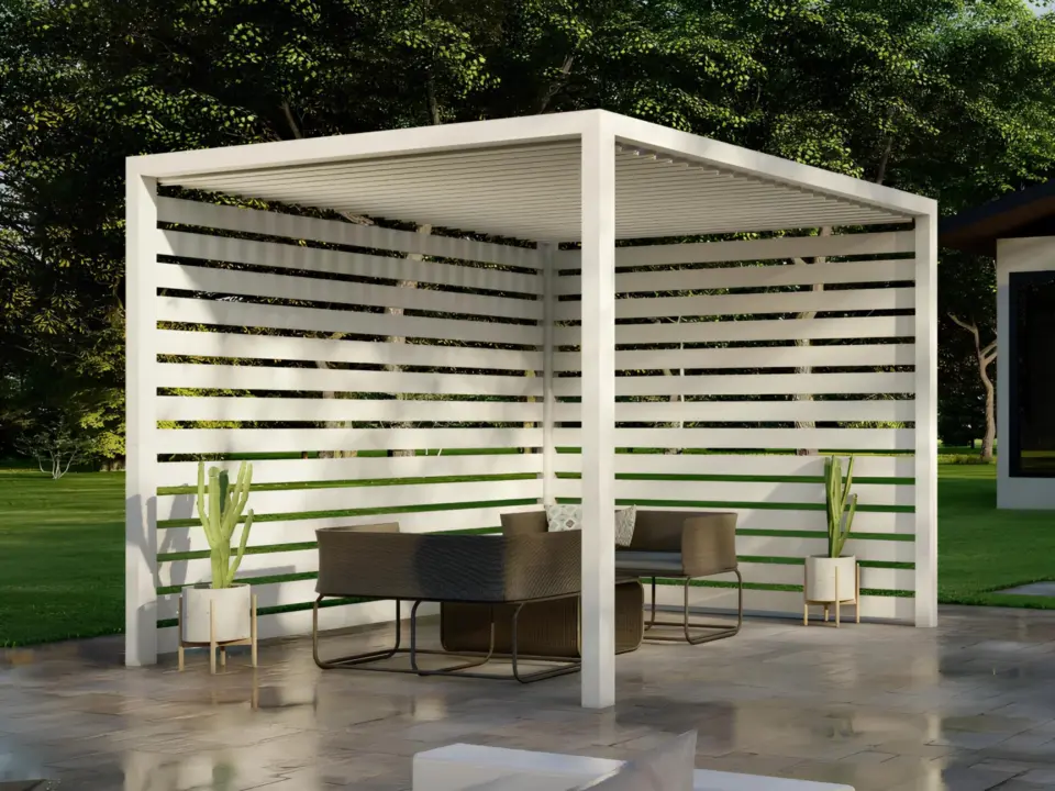 Azenco K-Bana Manual Louvered Cabana