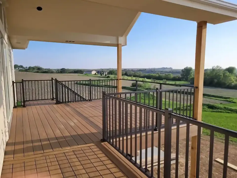 Photo of a covered deck that helps keep a deck cool in summer
