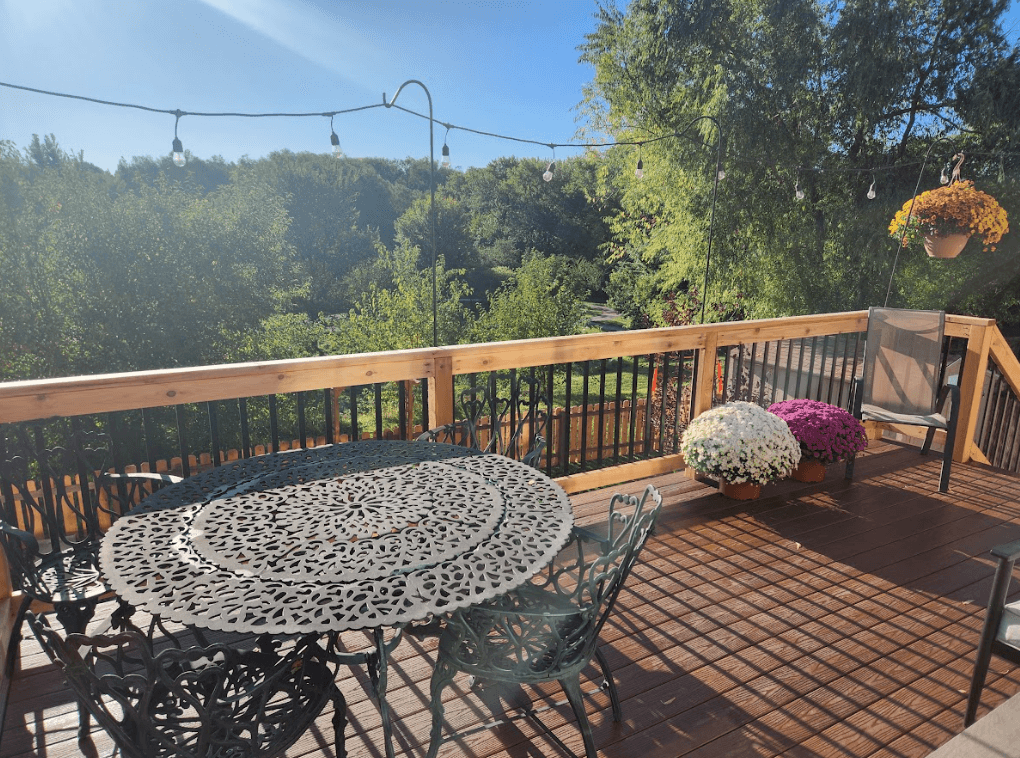 photo of an elevated wood deck - Fiberon Vs Wood decking