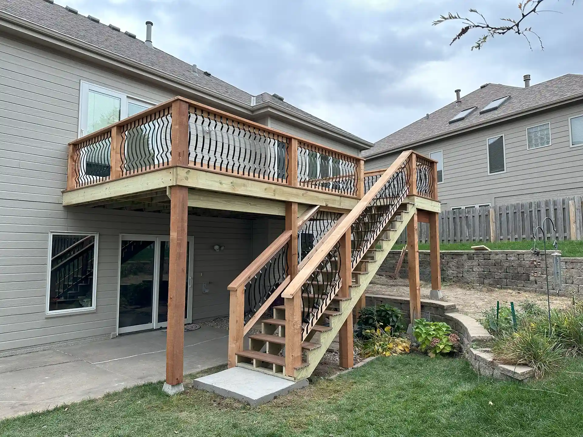 elevated wooden deck - pressure treated wood vs composite decking​ - Cost comparison